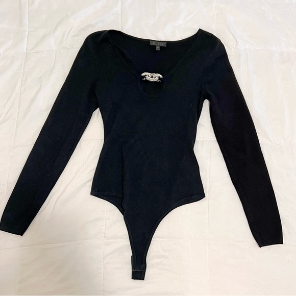 Guess Tops - Women’s black Guess long sleeve body suit